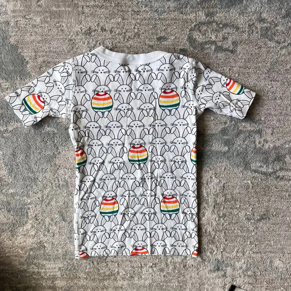 Hanna Andersson Easter Bunny Rainbow Egg Short John PJs 130 cm 8